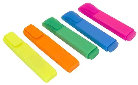 Markers on a white background Stock Photos