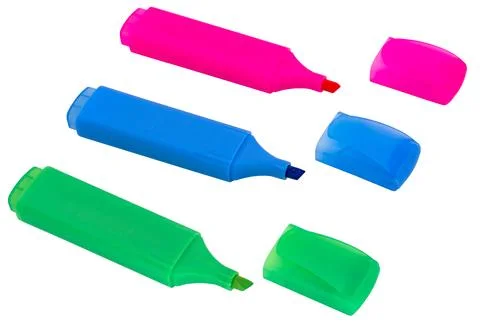 Markers on a white background Stock Photos