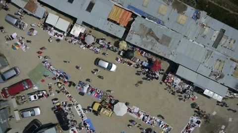 Market aerial view Stock Footage 34178201