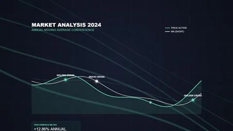 Market Analysis 2024 Data Chart: Financial Growth Trends and Economic Forecas Stock Footage 348072721