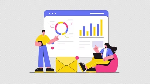 Market Analysis Animation 4K On Alpha Stock Footage 295907928