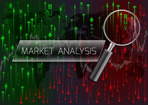 Market analysis concept Illustrazione stock