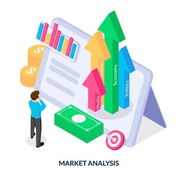 Market analysis concept.  Stock Illustration