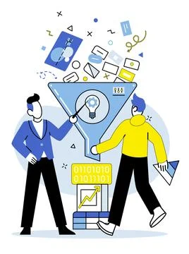 Market analysis. Effective planning is key to conducting thorough market Stock Illustration