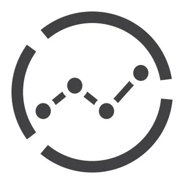 Market analysis solid icon, business and diagram Stock Illustration