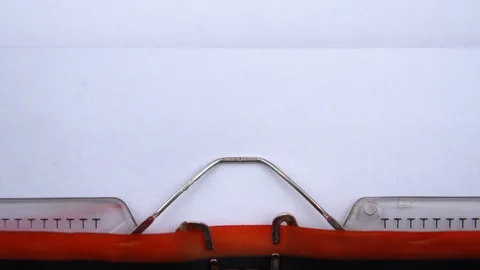 Market analysis summary - phrase printed on an old typewriter in red letters Stock Footage 126644665