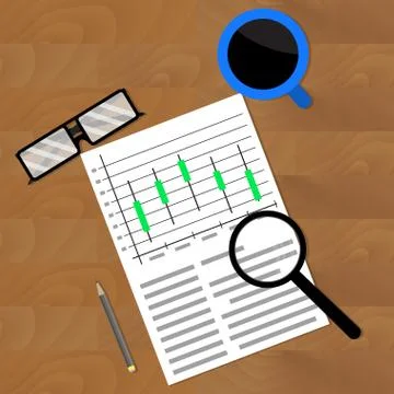Market analysis vector Stock Illustration