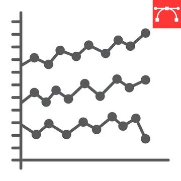 Market analytics glyph icon 库存插图