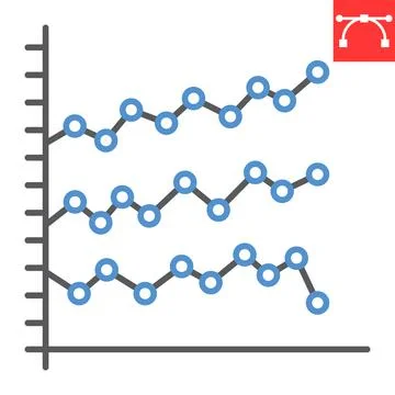 Market analytics line icon Stock Illustration