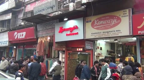 Market and shops in India Stock Footage 47998651