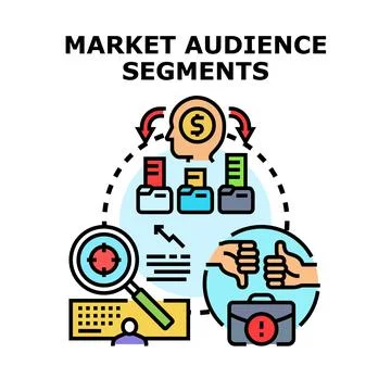 Market audience segmentation analysis vector concept Stockillustratie