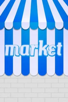 Market awning Stock Illustration