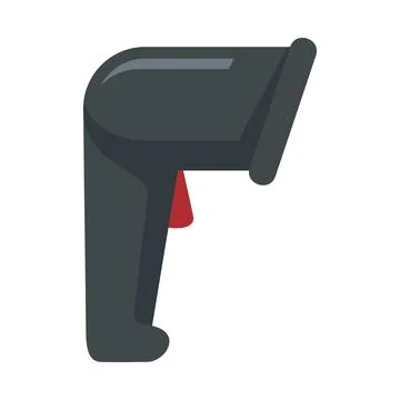 Market barcode scanner icon flat isolated Stock-Illustration