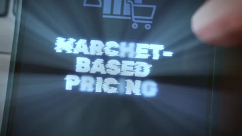 Market-Based Pricing graphic presentation generated on smartphone Stock Footage 289097365