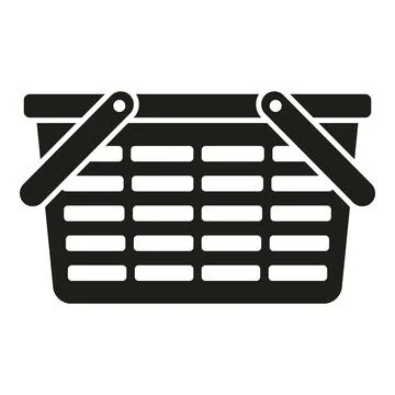 Market basket icon simple vector. Picnic hamper Stock Illustration