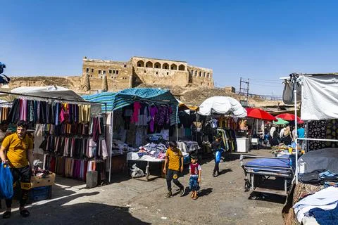 Market below Kirkuk citadel, Kirkuk, Iraq, Middle East Stock Photos