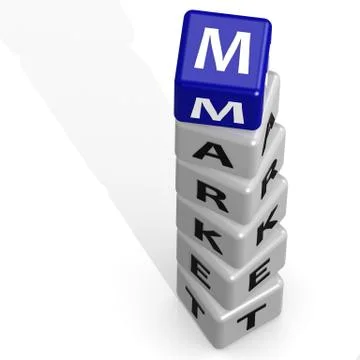 Market blue Illustrazione stock