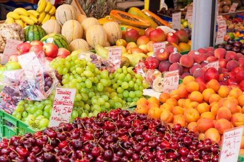 Market booth Stock Photos