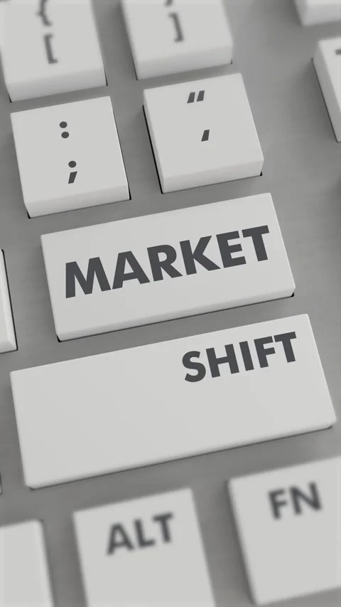 MARKET BUTTON PRESSING ON KEYBOARD Vertical Video Stock Footage 302439160