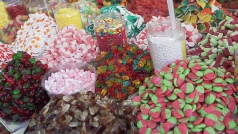 MARKET CANDY STORE Stock Footage 77675458