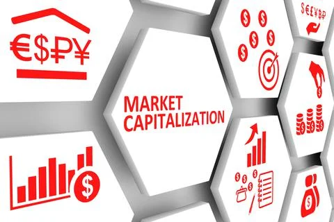 MARKET CAPITALIZATION concept cell background 3d illustration Stock Illustration