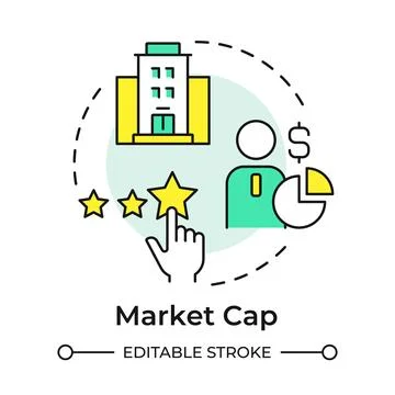 Market capitalization multi color concept icon Stock Illustration