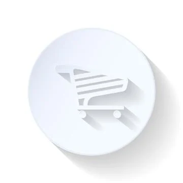 Market cart flat icon Stock Illustration