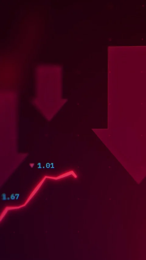 Market Chart bear market vertical Stock Footage 334336287