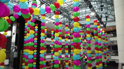 Market City - Easter Lanterns Stock Footage 270524278