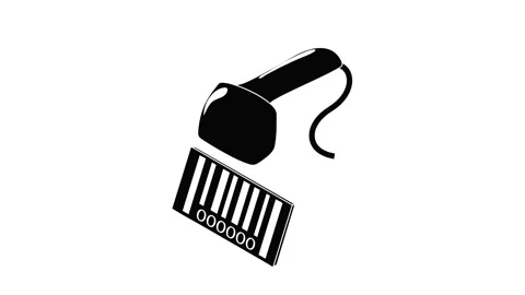 Market code scanner icon animation Stock Footage 152768706