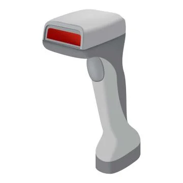 Market code scanner icon, realistic style Illustration