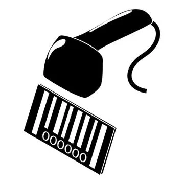 Market code scanner icon, simple style Stock Illustration