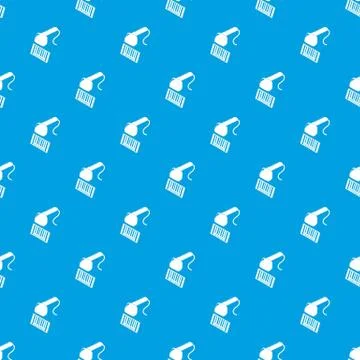 Market code scanner pattern seamless blue Illustrazione stock