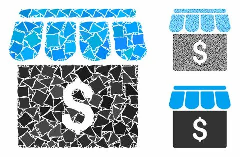 Market Composition Icon of Trembly Elements Stock Illustration