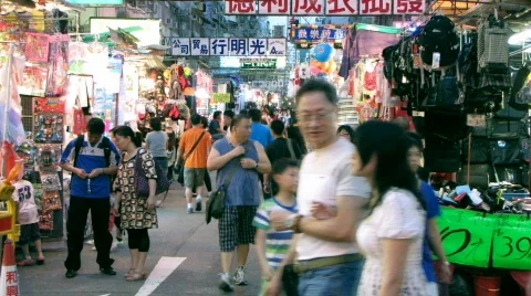 Market crowds Stock Footage 450235