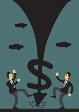Market Crush Creative Vector Cartoon Illustraiton Ilustração Stock