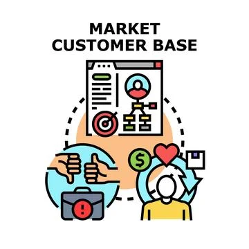 Market customer base profiling and engagement strategy Stock Illustration