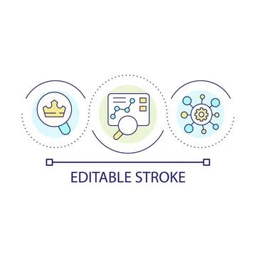 Market data analysis loop concept icon イラスト素材