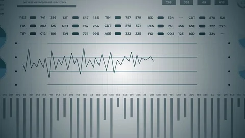 Market data analysis. Loopable animated opening video 4K. Slide effects 3d. Stock Footage 118985096