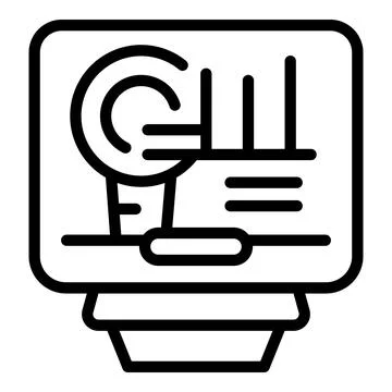 Market data icon outline vector. Graph chart Illustrazione stock