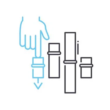 Market data manipulation line icon, outline symbol, vector illustration, concept Stock Illustration