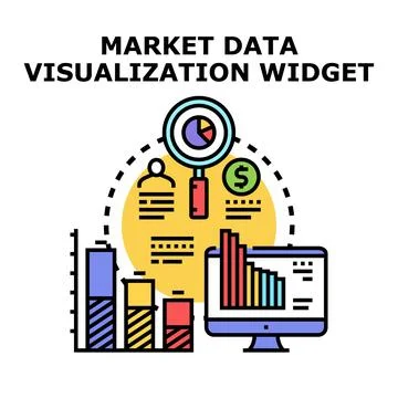 Market data visualization widget for financial analysis 库存插图
