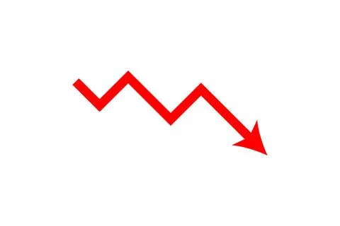 Market Decline Concept on White Background 스톡 일러스트