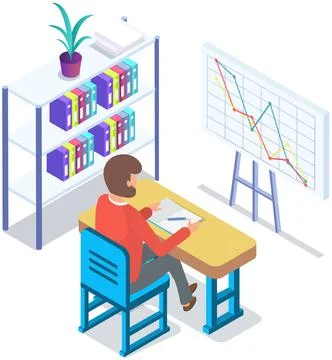 Market diagrams. Graphic information visualization and analysis. Statistical Illustrazione stock