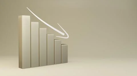 Market down graph with arrow Stock Illustration