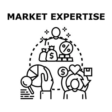 Market expertise developing business strategy for success Stock Illustration