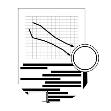 Market fall downward Stock Illustration