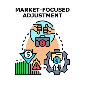 Market focused adjustment concept vector illustration Stockillustratie