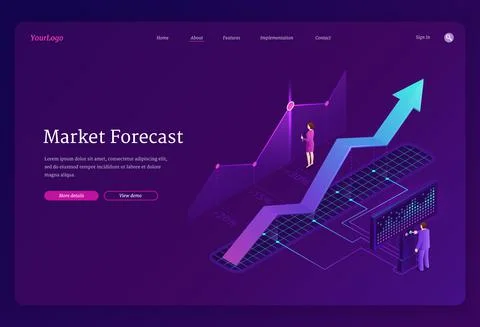 Market forecast, finance analysis and strategy Stock Illustration