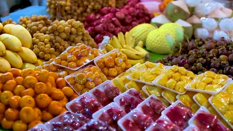 Market fruits Stock Footage 80532471